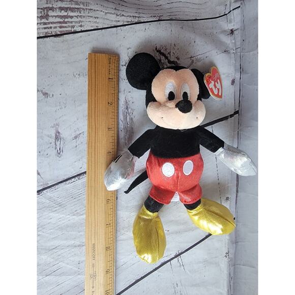 Ty Beanie Buddies Collection Sparkle Mickey Mouse Disney 8 Inches - Picture 6 of 6